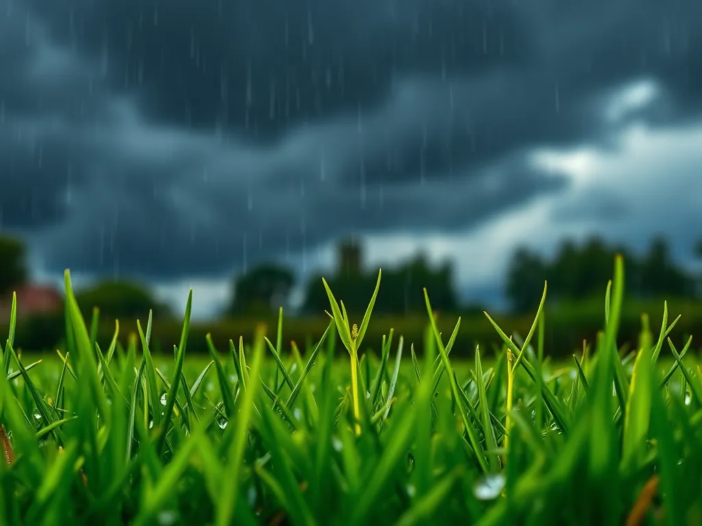 Czy można nawozić trawnik w czasie deszczu?